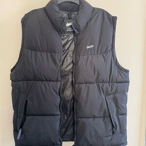 Starter Black Quilted Vest